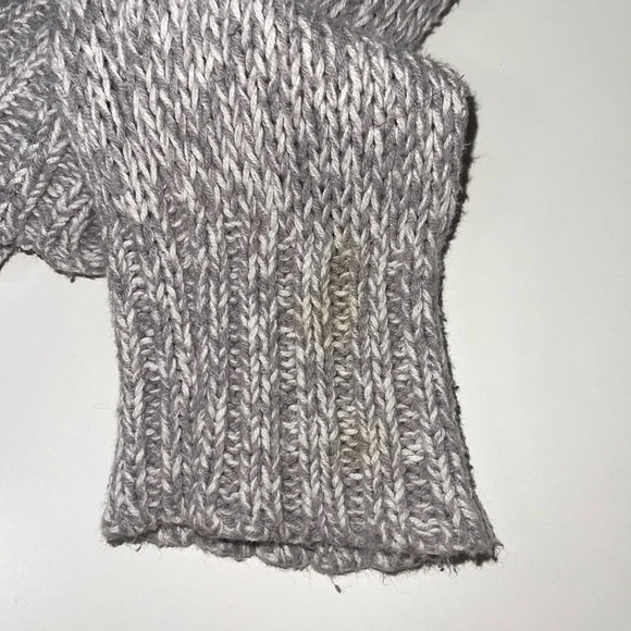 aerie Light Gray Marled Tight Knit Oversized Pullover Sweater Small Women’s - Picture 5 of 14
